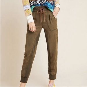 Anthropologie- Nomad High Rise Joggers In Moss Gr… - image 1